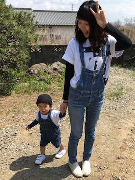 「TOMMY（トミー）のアイテム」を使った、komaさん（キッズ・80cm）の春コーディネート