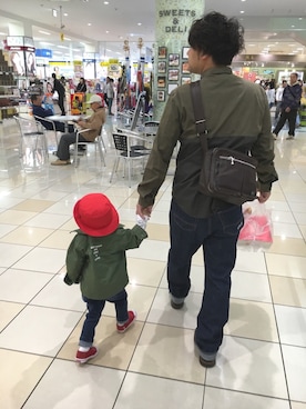 「apres les cours（アプレレクール）のアイテム（その他アウター）」を使った、komaさん（キッズ・80cm）の春コーディネート