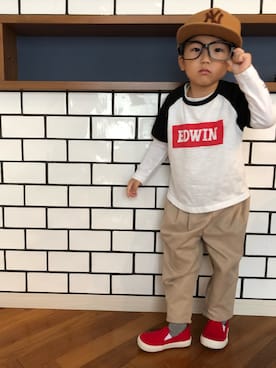 「赤い靴」｜komaさん（キッズ・90cm）の春コーディネート