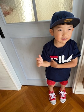 「赤い靴」｜komaさん（キッズ・100cm）の夏コーディネート