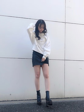 「ENVYM（アンビー）のスウィッチングステッチブーツ（ブーツ）」を使った、TSUBASAさん（レディース・154cm）の夏コーディネート