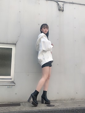 「ENVYM（アンビー）のスウィッチングステッチブーツ（ブーツ）」を使った、TSUBASAさん（レディース・154cm）の夏コーディネート