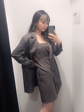 「ENVYM（アンビー）のアイテム（テーラードジャケット）」を使った、TSUBASAさん（レディース・154cm）の秋コーディネート