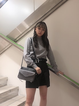 「ENVYM（アンビー）のアイテム（バッグ）」を使った、TSUBASAさん（レディース・154cm）の秋コーディネート