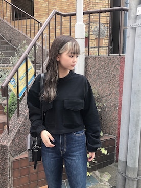 「ENVYM（アンビー）のアイテム（バッグ）」を使った、TSUBASAさん（レディース・154cm）の秋コーディネート