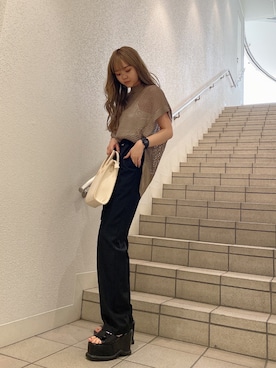 「ENVYM（アンビー）のアイテム（バッグ）」を使った、TSUBASAさん（レディース・154cm）の春コーディネート