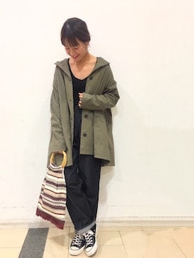 「RED CHOP WORKS（レッドチョップワークス）のアイテム（ジャケット/アウター）」を使った、ゆいこさん（レディース・158cm）の秋コーディネート