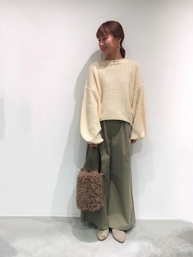 「LIFE's（ライフズ）のアイテム（トップス）」を使った、ゆいこさん（レディース・158cm）の秋コーディネート