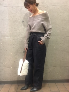 「PAOLA FERRI（パオラフェリー）のアイテム」を使った、ゆいこさん（レディース・158cm）の秋コーディネート
