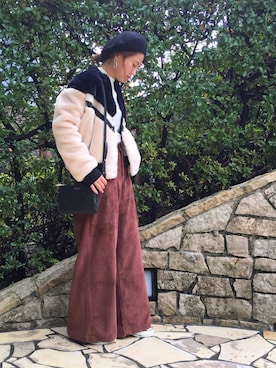 「RED CHOP WORKS（レッドチョップワークス）のアイテム（パンツ）」を使った、ゆいこさん（レディース・158cm）の秋コーディネート