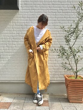 ゆいこさんの「via j(ヴィアジェイ)"everything"ロングTシャツ 」を使ったコーディネート