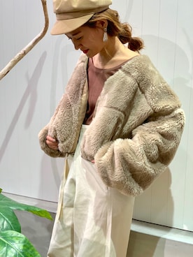 「RED CHOP WORKS（レッドチョップワークス）のアイテム（ジャケット/アウター）」を使った、ゆいこさん（レディース・158cm）の秋コーディネート