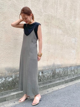 「RED CHOP WORKS（レッドチョップワークス）のアイテム（ワンピース/ドレス）」を使った、ゆいこさん（レディース・157cm）の夏コーディネート