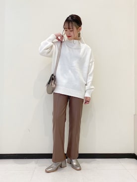 「PAGEBOY（ページボーイ）のハクミニショルダーBAG（ショルダーバッグ）」を使った、mitaさん（レディース・155cm）の秋コーディネート