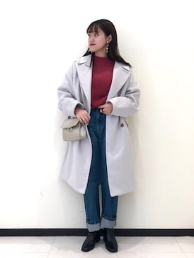 「PAGEBOY（ページボーイ）のハクミニショルダーBAG（ショルダーバッグ）」を使った、mitaさん（レディース・155cm）の冬コーディネート