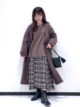 「PAGEBOY」｜「アイテム（ダウンジャケット/コート）」を使った、mitaさん（レディース・155cm）の冬コーディネート