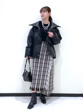 「PAGEBOY（ページボーイ）のハクミニショルダーBAG（ショルダーバッグ）」を使った、mitaさん（レディース・155cm）の冬コーディネート