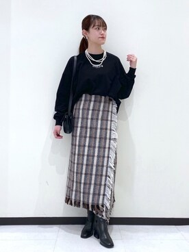 「PAGEBOY（ページボーイ）のハクミニショルダーBAG（ショルダーバッグ）」を使った、mitaさん（レディース・155cm）の冬コーディネート