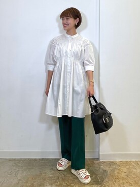 「ミニワンピ」｜mitaさん（レディース・155cm）の夏コーディネート