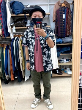 「RLX（アールエルエックス）のアイテム」を使った、TSUYOSHIさん（メンズ・163cm）の夏コーディネート