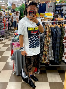 「SCHOTT」｜「アイテム（腕時計）」を使った、TSUYOSHIさん（メンズ・163cm）の夏コーディネート