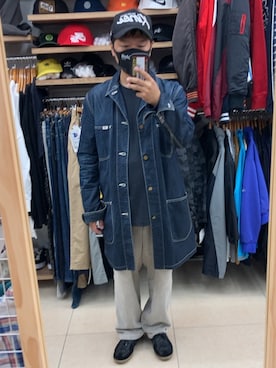 「Lee（リー）のアイテム（トレンチコート）」を使った、TSUYOSHIさん（メンズ・163cm）の秋コーディネート