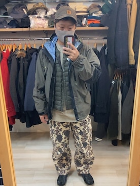 「ASICS（アシックス）のアイテム（ジャケット/アウター）」を使った、TSUYOSHIさん（メンズ・163cm）の冬コーディネート
