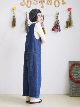 「kvell（ケベル）のアイテム（帽子）」を使った、justmoiさん（レディース・158cm）の春コーディネート