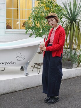 「I am I （アイアムアイ）のアイテム（パンツ）」を使った、justmoiさん（レディース・158cm）の春コーディネート