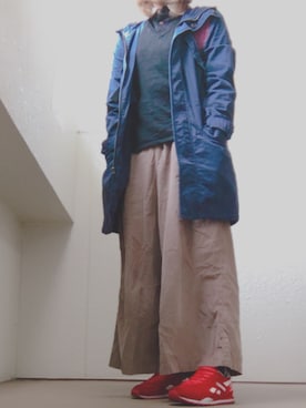 「POU DOU DOU（プードゥドゥ）のアイテム（ハンチング/ベレー帽）」を使った、Arareさん（レディース・156cm）の秋コーディネート
