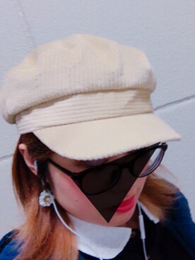 「POU DOU DOU（プードゥドゥ）のアイテム（ハンチング/ベレー帽）」を使った、Arareさん（レディース・156cm）の秋コーディネート