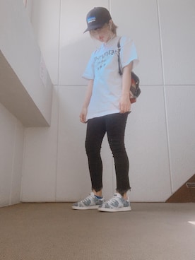 「バンT」｜「アイテム（帽子）」を使った、Arareさん（レディース・156cm）の秋コーディネート
