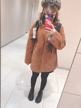 「POU DOU DOU（プードゥドゥ）のアイテム（ブルゾン）」を使った、Arareさん（レディース・156cm）の秋コーディネート