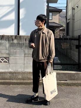 「MONKEY TIME（モンキータイム）のアイテム（ブルゾン）」を使った、ノエルさん（メンズ・158cm）の冬コーディネート