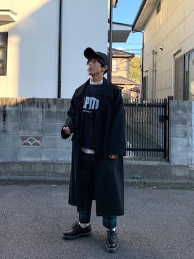 「MONKEY TIME（モンキータイム）のアイテム（キャップ）」を使った、ノエルさん（メンズ・158cm）の秋コーディネート
