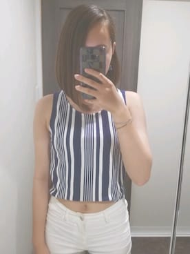 「EGOIST（エゴイスト）のアイテム（タンクトップ）」を使った、MOON☪︎_ljkさん（レディース・169cm）の夏コーディネート