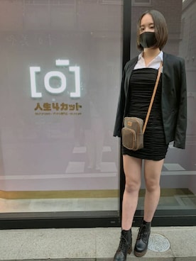 「韓国スタイル」｜「アイテム（ジャンパースカート）」を使った、MOON☪︎_ljkさん（レディース・170cm）の秋コーディネート