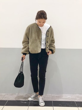 「アイテム（ブルゾン）」を使った、PATAZOさん（レディース・163cm・30代）の秋コーディネート