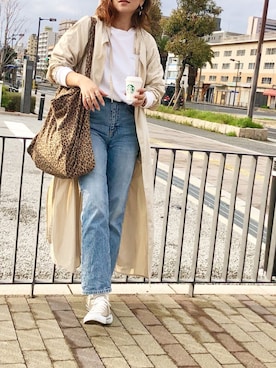 「MASTER&Co（マスターアンドコー）のアイテム（ショルダーバッグ）」を使った、PATAZOさん（レディース・163cm）の春コーディネート