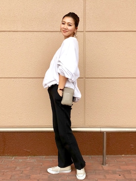 「JOURNAL STANDARD（ジャーナルスタンダード）の【GOOD GRIEF/グッド・グリーフ】クルーネックスウェット（スウェット）」を使った、PATAZOさん（レディース・163cm）の春コーディネート