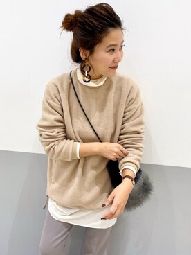 「アイテム（スウェット）」を使った、PATAZOさん（レディース・163cm・30代）の冬コーディネート