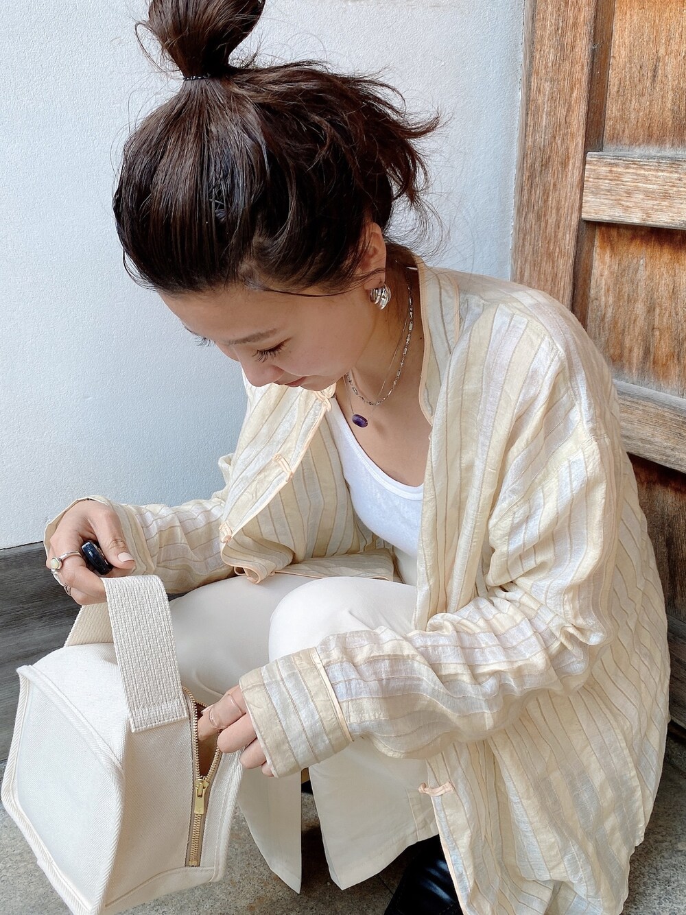 6（ロク）の「＜6(ROKU)＞BACK OPEN TANK TOP/タンクトップ