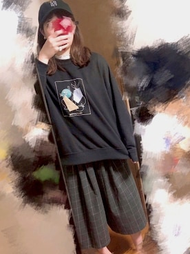 「SpRay PREMIUM（スプレイプレミアム）のアイテム（スウェット）」を使った、momoさん（レディース・158cm）の春コーディネート