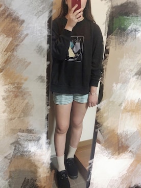 「SpRay PREMIUM（スプレイプレミアム）のアイテム（スウェット）」を使った、momoさん（レディース・158cm）の春コーディネート