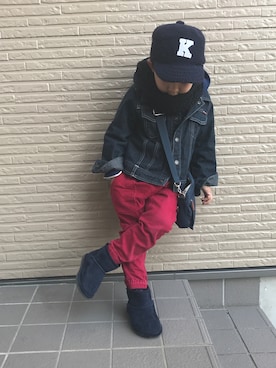 「JOURNAL STANDARD（ジャーナルスタンダード）のアイテム（ショルダーバッグ）」を使った、♡PON♡さん（キッズ・110cm）の冬コーディネート