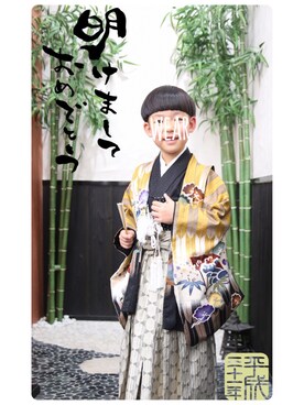 「前髪ぱっつん」｜♡PON♡さん（キッズ・120cm）の冬コーディネート