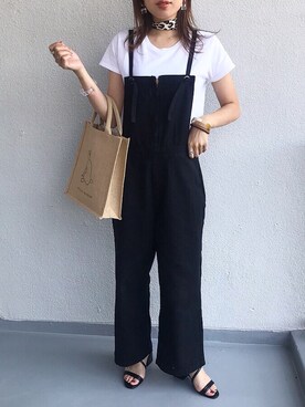 「Sheson（シーズン）のアイテム（オールインワン・サロペット）」を使った、M.mさん（レディース・163cm）の春コーディネート
