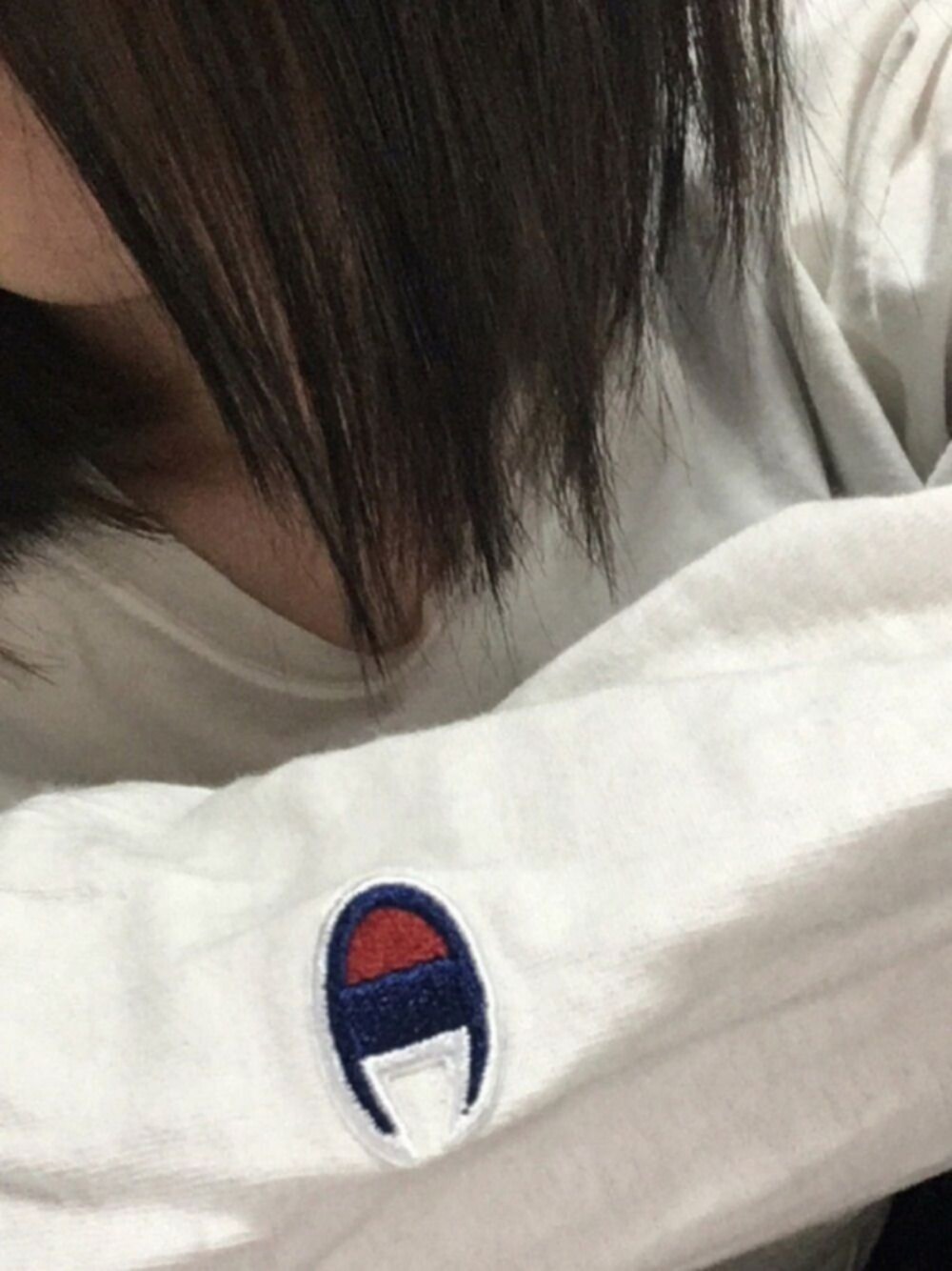 「Championのeudndik（ジャージ、ホワイト系）」を使った、ぽんさん（レディース・162cm）の秋コーディネートの1枚目の写真