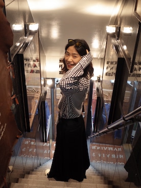 「RICK OWENS」｜「アイテム（スカート）」を使った、Terayamaさん（レディース・168cm）の秋コーディネート