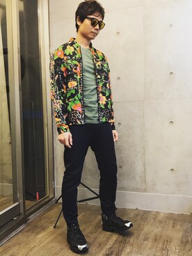 「adidas Originals by JEREMY SCOTT（アディダスオリジナルスバイジェレミースコット）のアイテム（ジャケット/アウター）」を使った、sermanさん（メンズ・176cm）の冬コーディネート